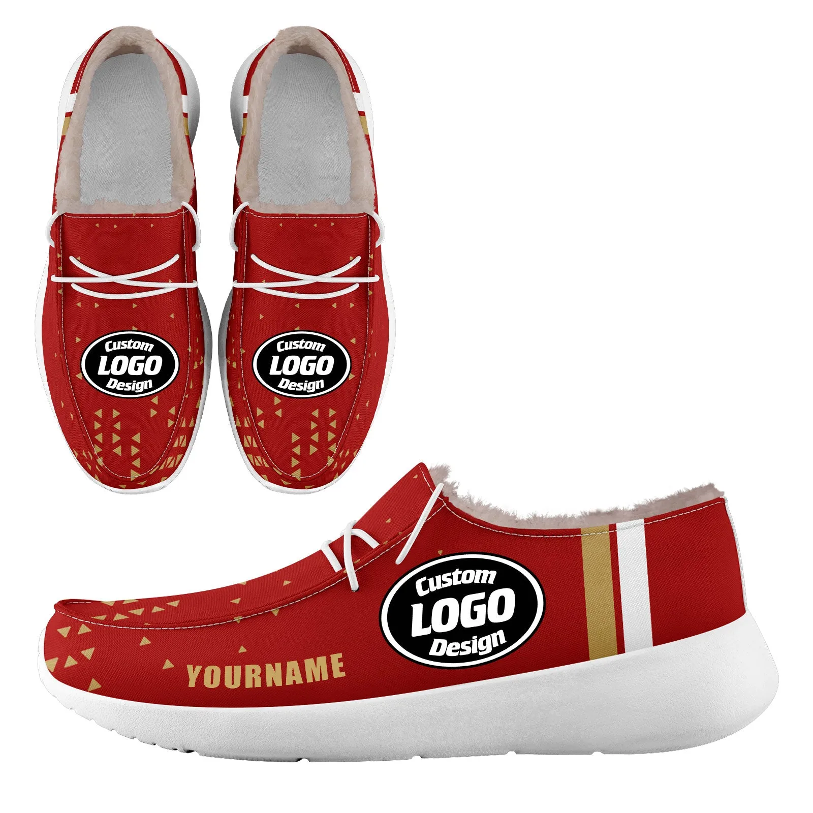 Custom Yellow Red San Francisco Sneaker Shoes Combo Offer Personalized Combo ZH-D020289-25