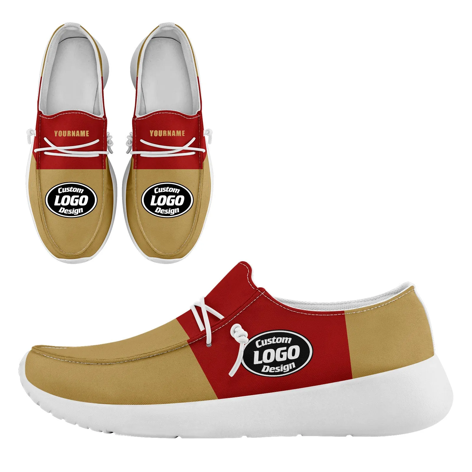 Custom Yellow Red San Francisco Sneaker Shoes Combo Offer Personalized Combo ZH-D020289-25