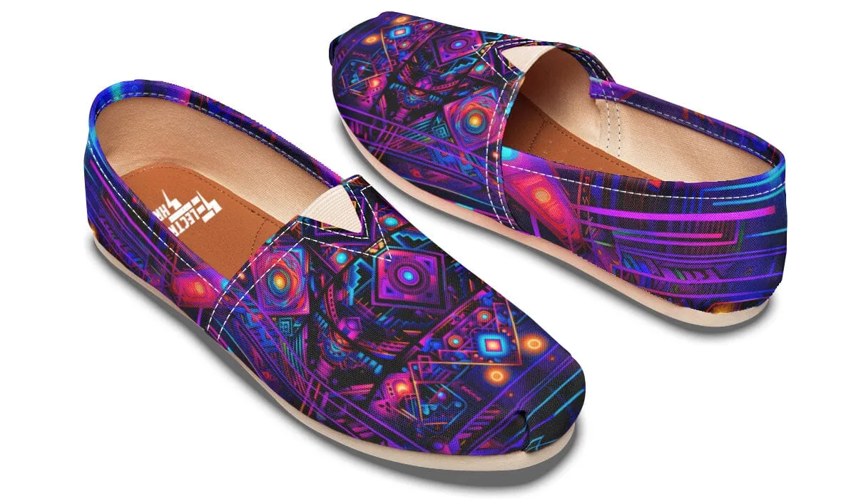 Cyber Patching Casual Slip on Shoes