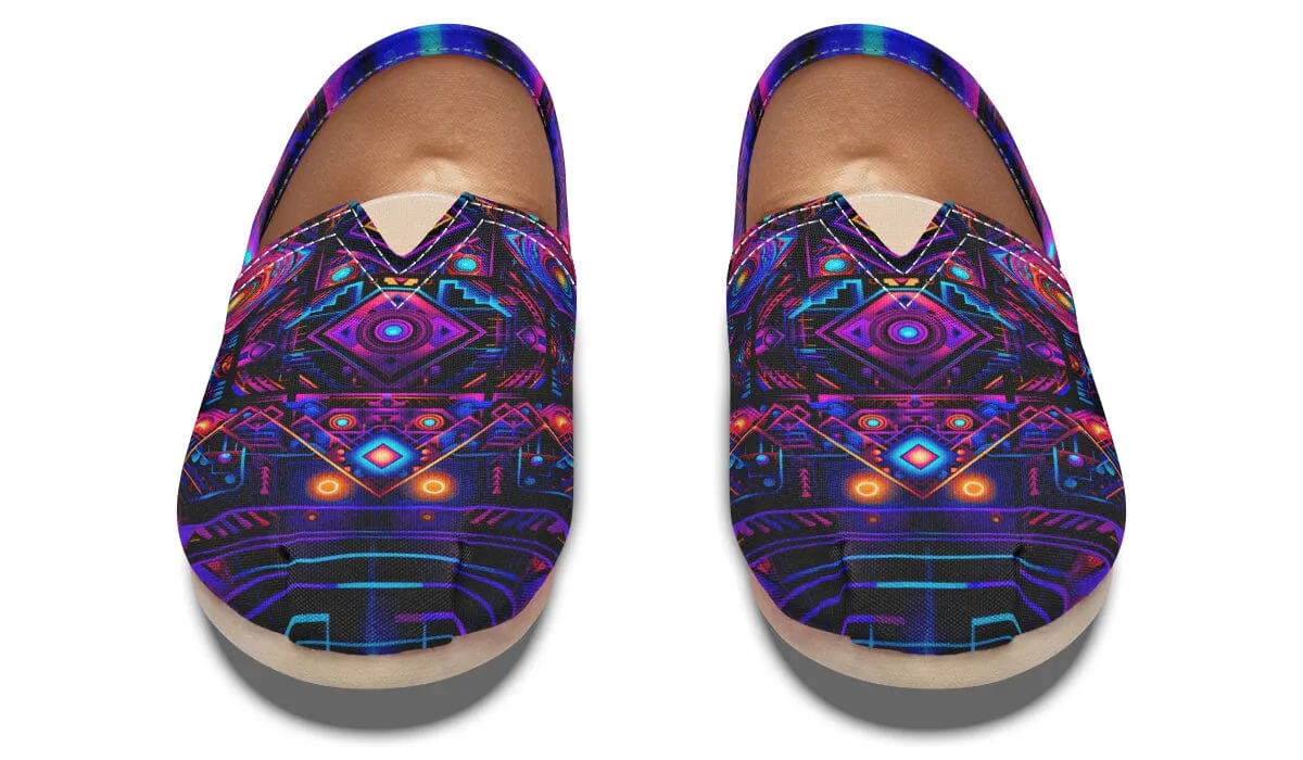 Cyber Patching Casual Slip on Shoes