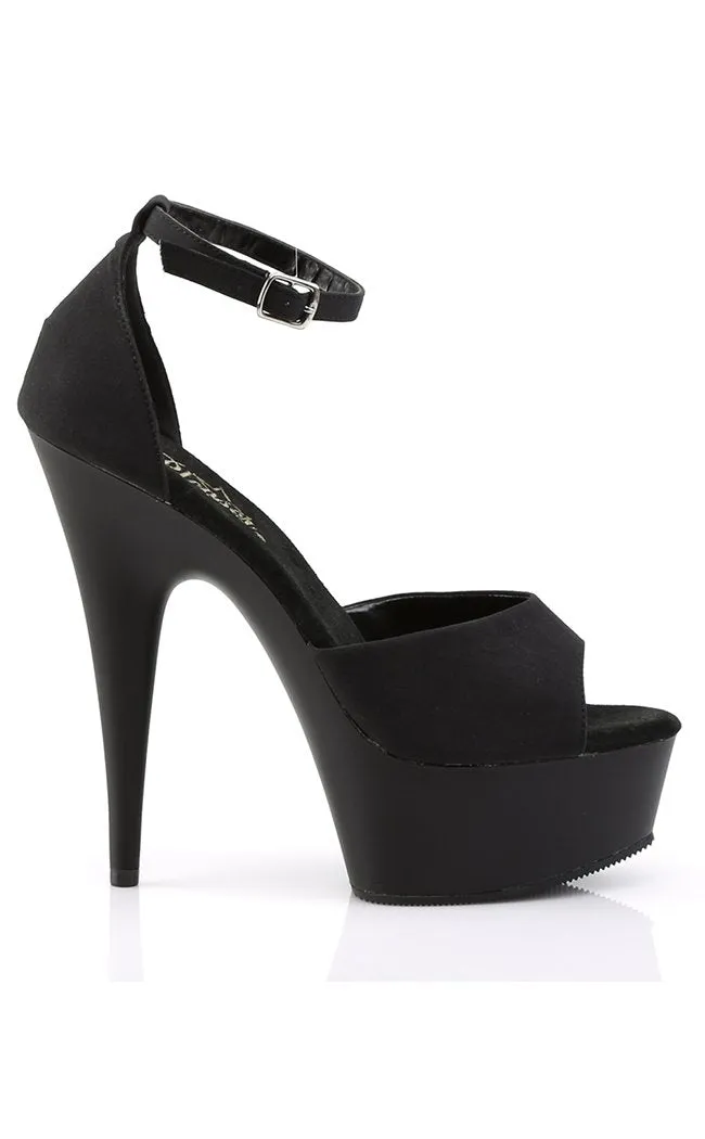 DELIGHT-618PS Black / Black Matte Heels