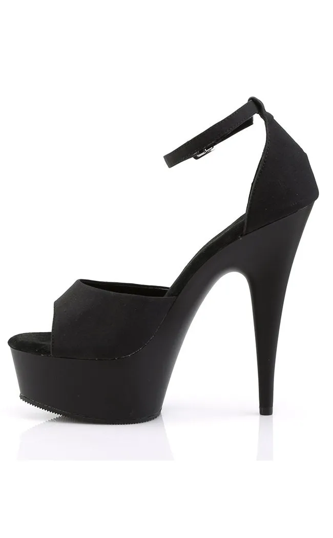 DELIGHT-618PS Black / Black Matte Heels