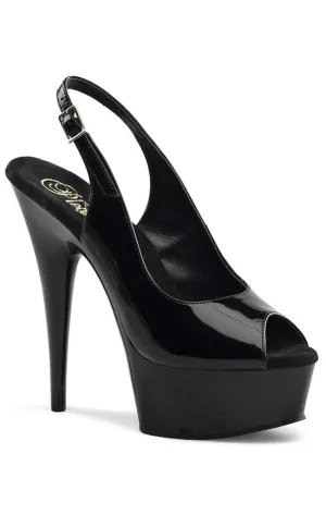 DELIGHT-654 Black Suede Heels