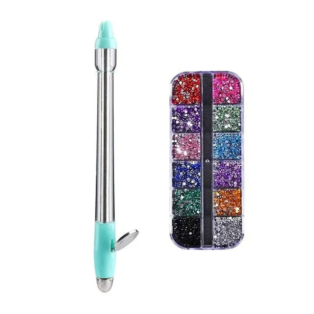 Diamond Painting Drill Pen   2000 Crystals Set - DIY Drilling Accessory Kit - Personalized Gift Art Supply