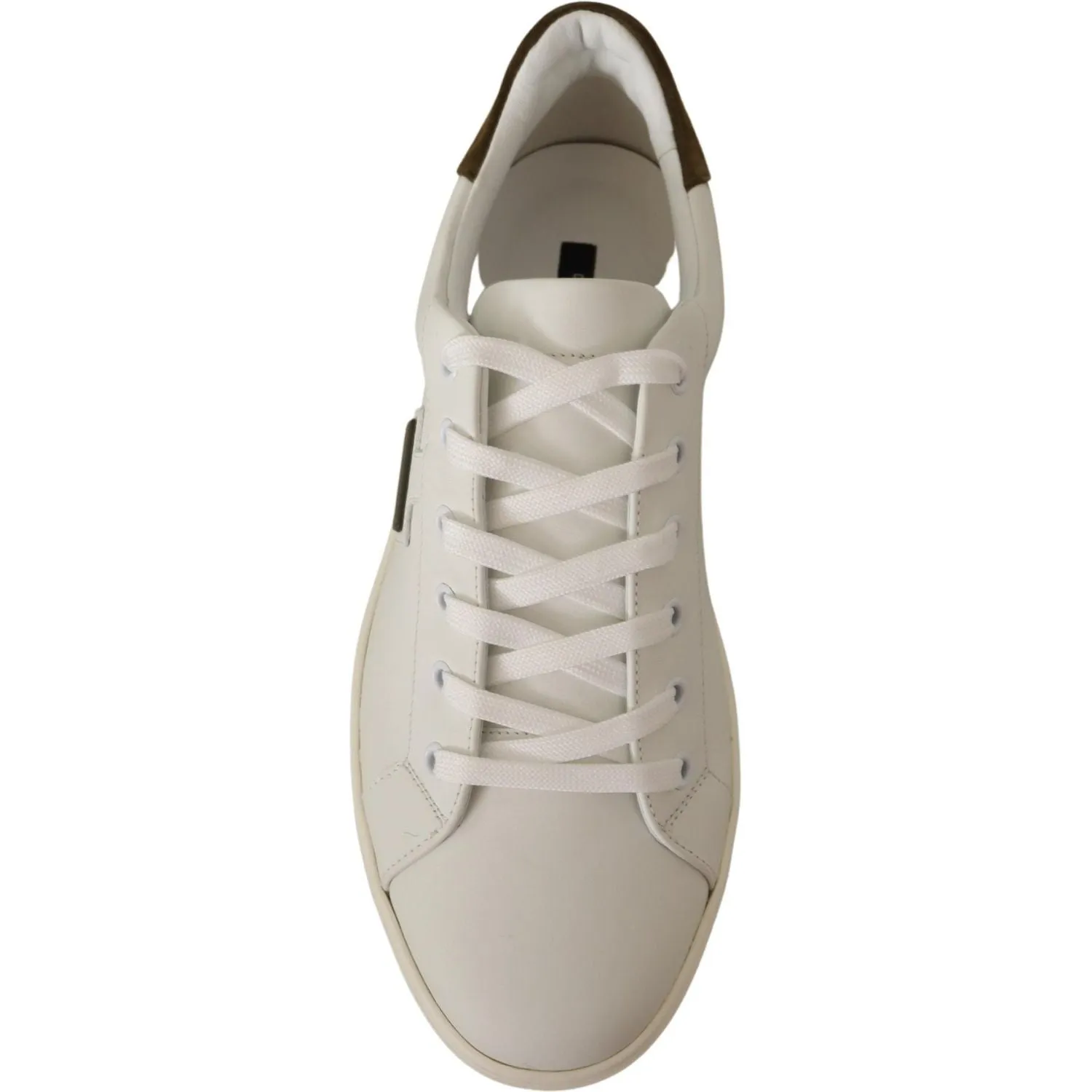 Dolce & Gabbana Chic White Leather Sneakers for Men