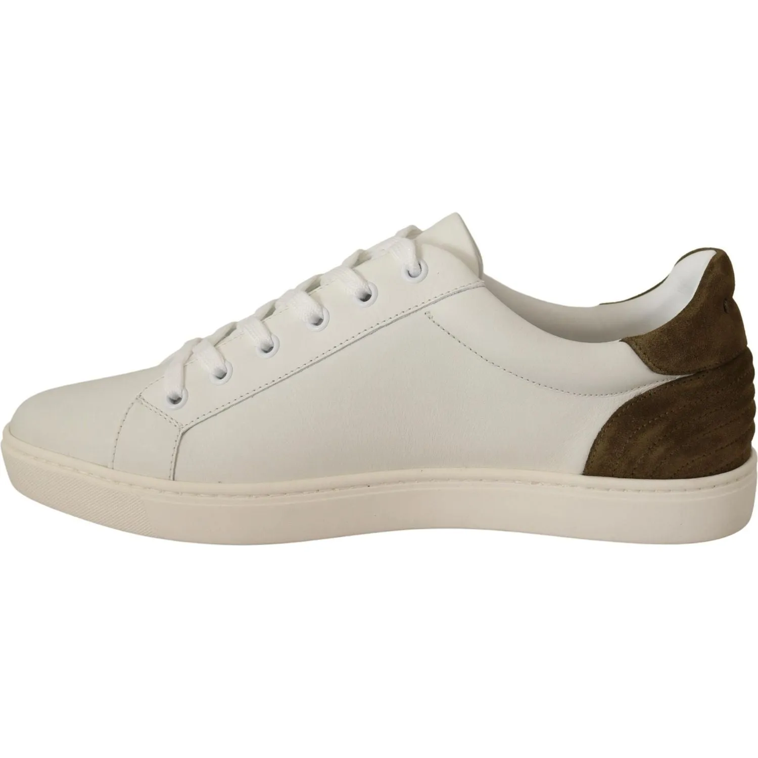 Dolce & Gabbana Chic White Leather Sneakers for Men