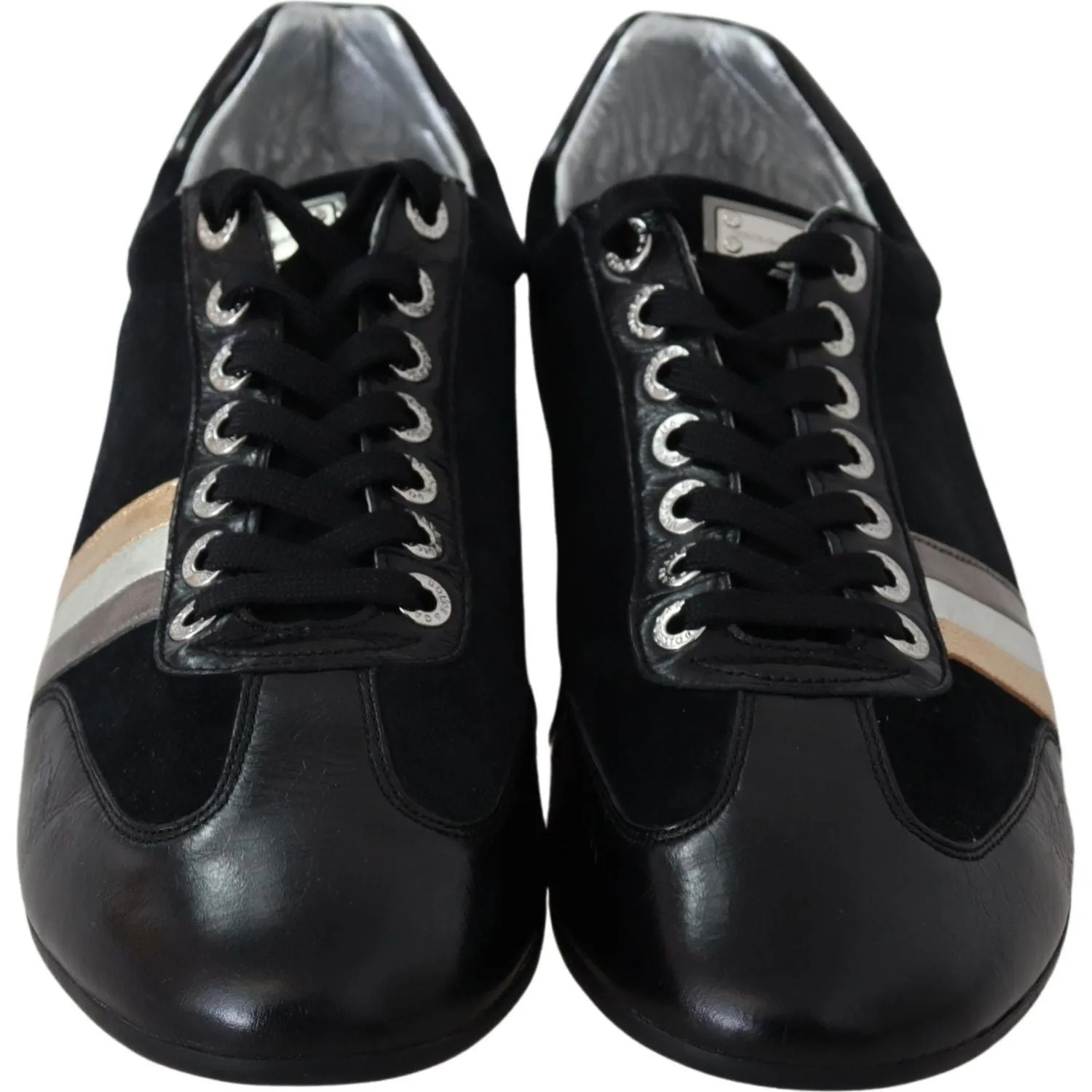 Dolce & Gabbana Elegant Black Leather Sport Sneakers