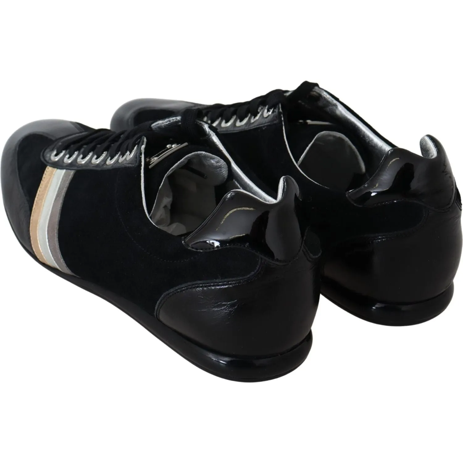 Dolce & Gabbana Elegant Black Leather Sport Sneakers