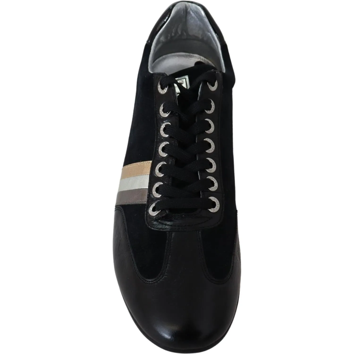 Dolce & Gabbana Elegant Black Leather Sport Sneakers