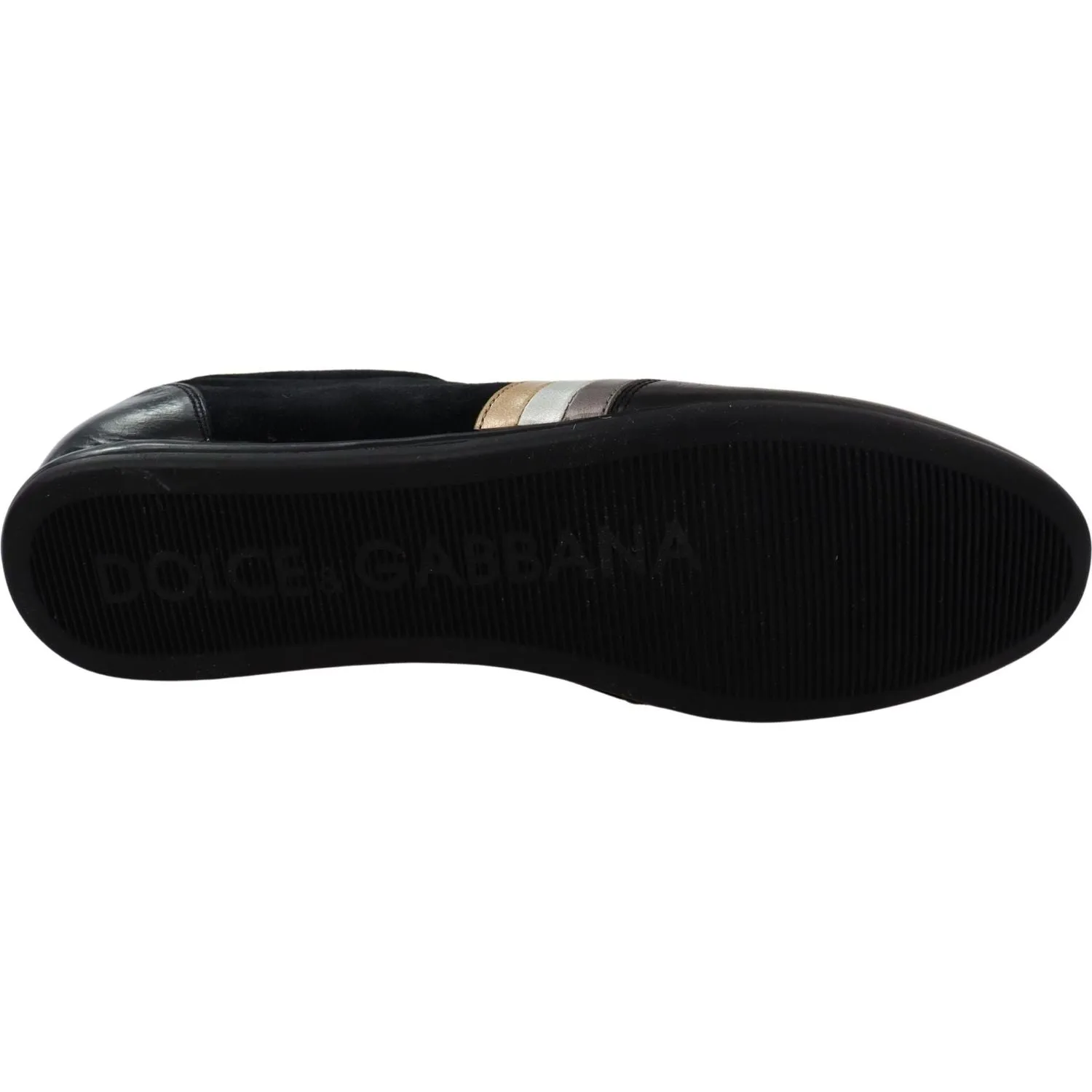 Dolce & Gabbana Elegant Black Leather Sport Sneakers