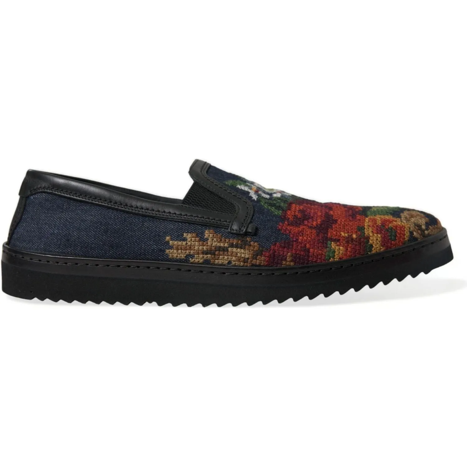 Dolce & Gabbana Elegant Multicolor Floral Loafers