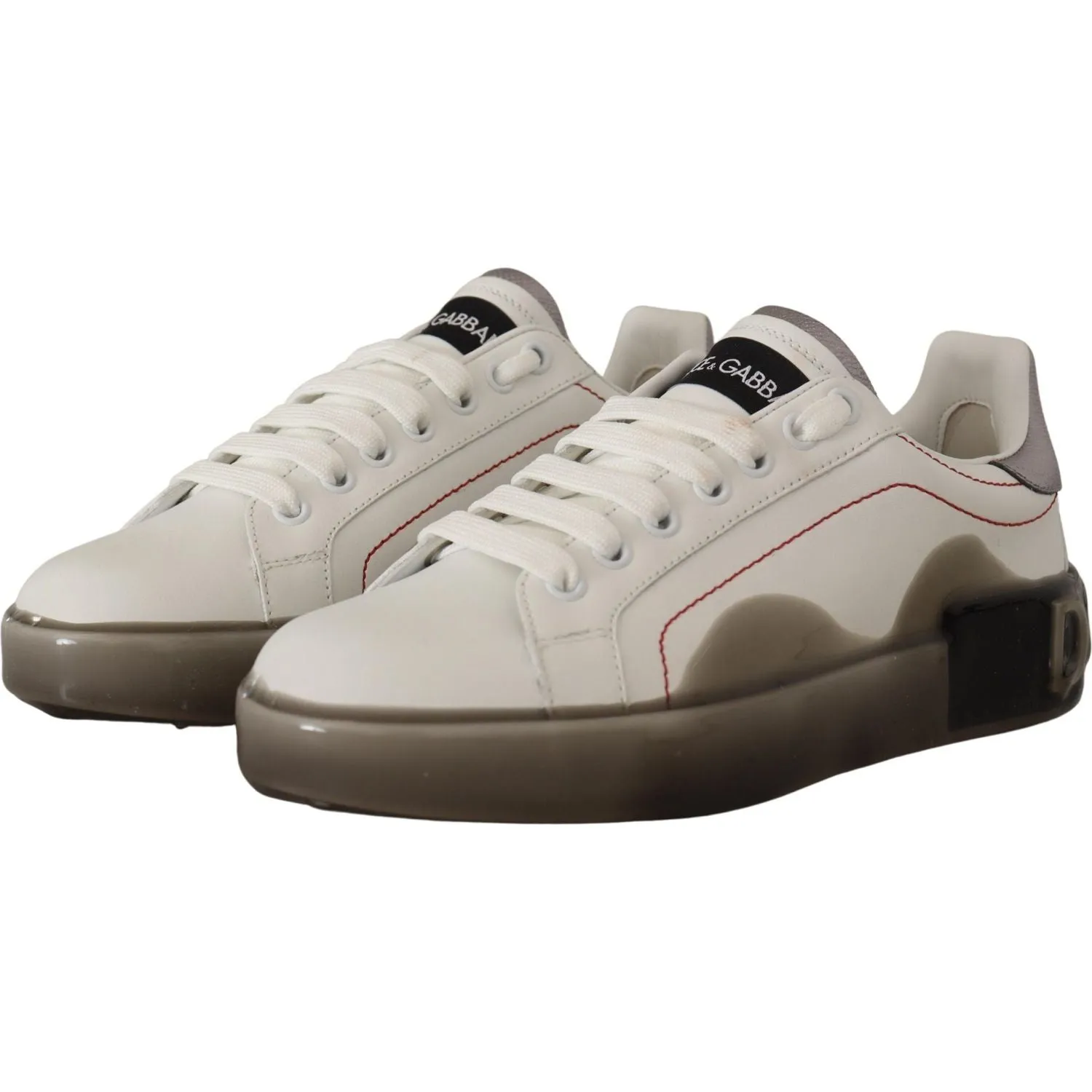 Dolce & Gabbana Elegant White Leather Sneakers