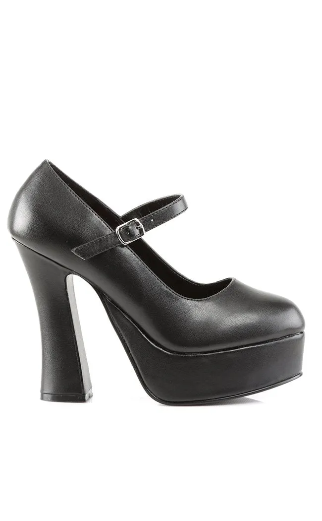 DOLLY-50 Black Mary Jane Shoes