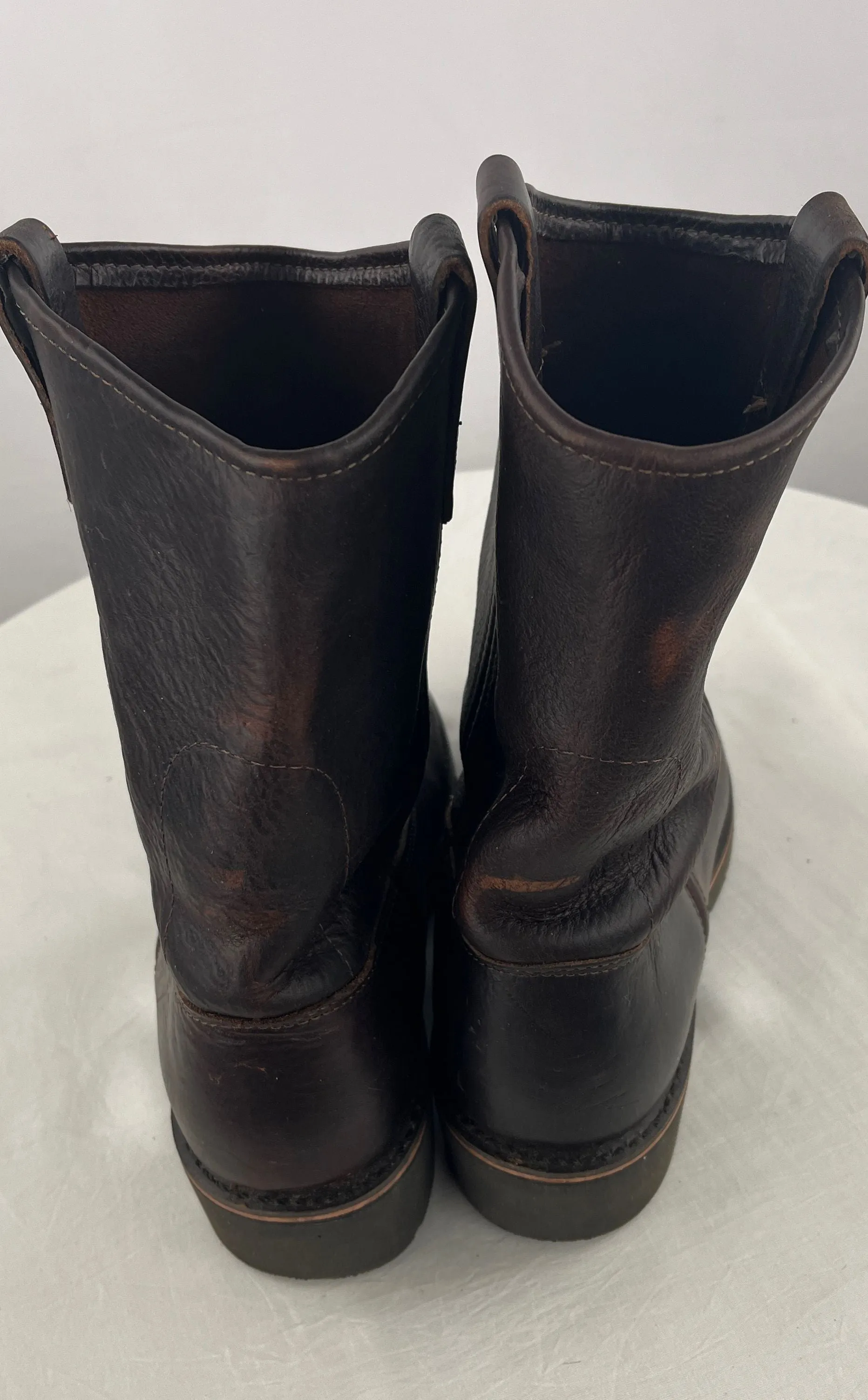 Double H Ranch Men's Ranchwell #3730 Brown Leather Boots Size 7.5D