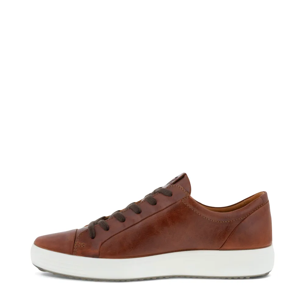 Ecco Men's Soft 7 City Leather Sneaker (Cognac)