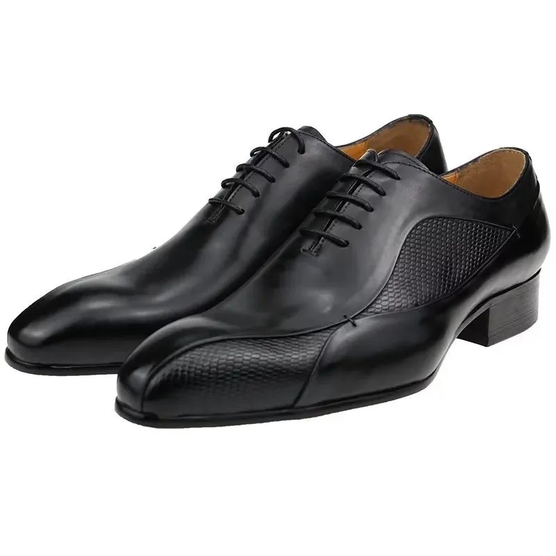 Elegant Brogue Nuptial Oxford Leather Shoes