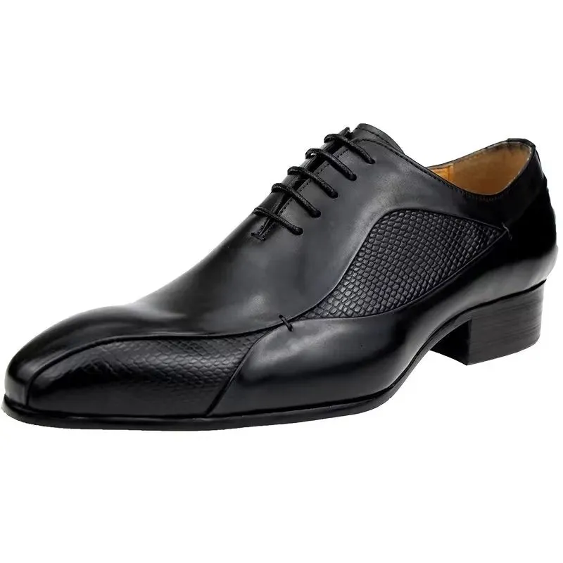 Elegant Brogue Nuptial Oxford Leather Shoes