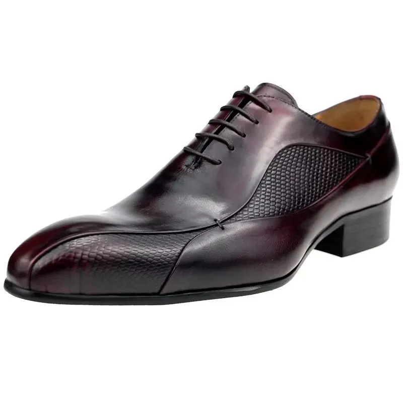 Elegant Brogue Nuptial Oxford Leather Shoes