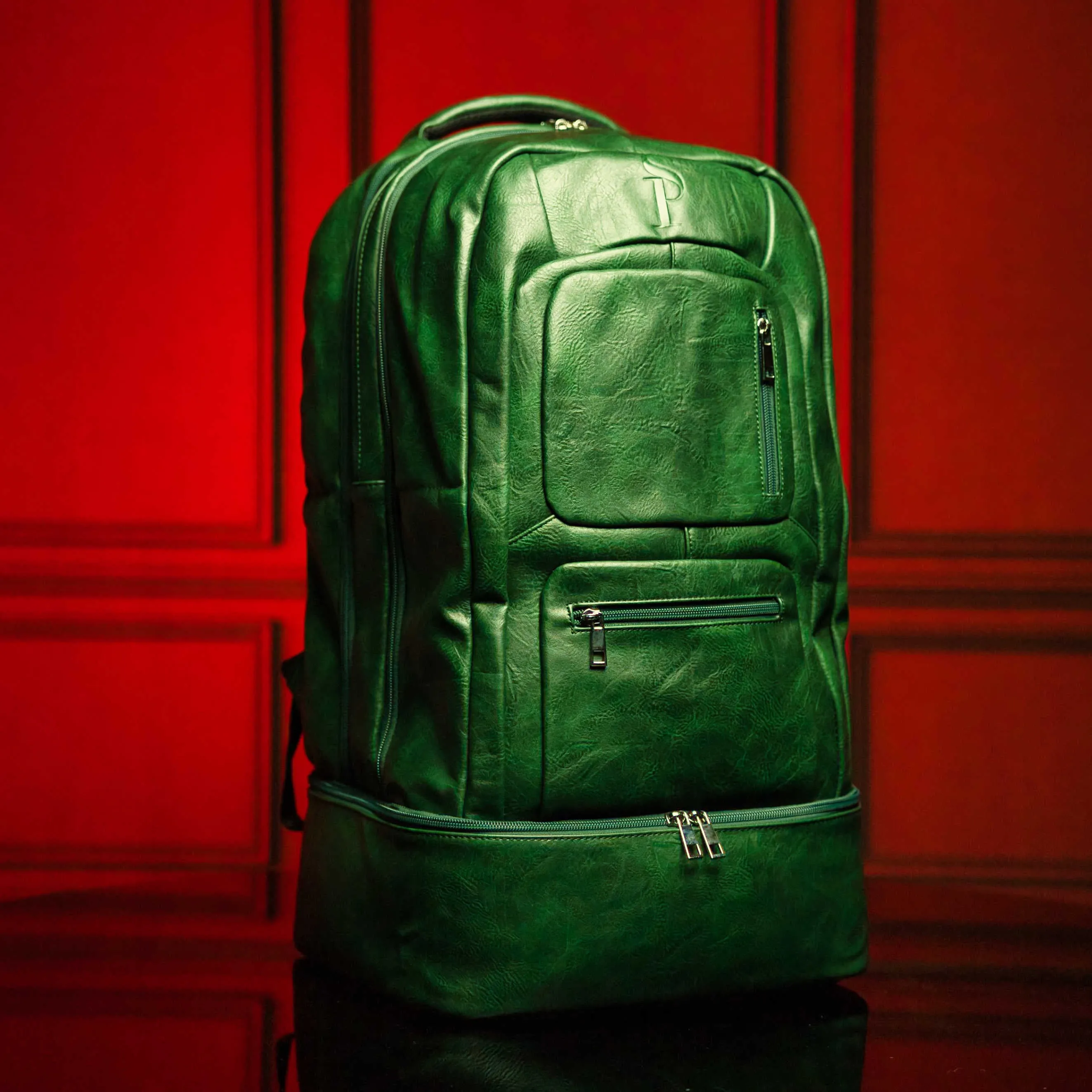 Emerald Green Leather Luxury Carry-On (Black Friday Sale)