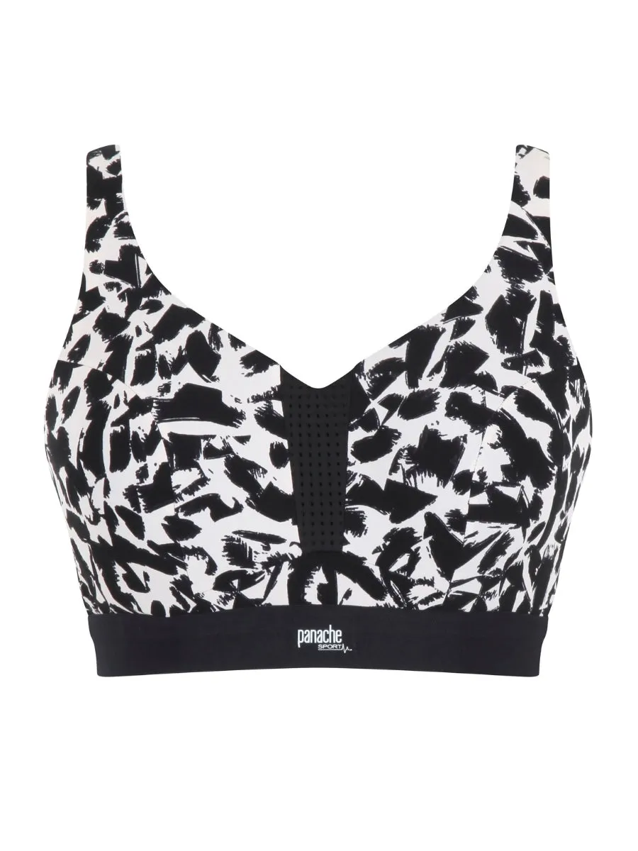 Endurance Wired Racerback Sports Bra - Mono Print