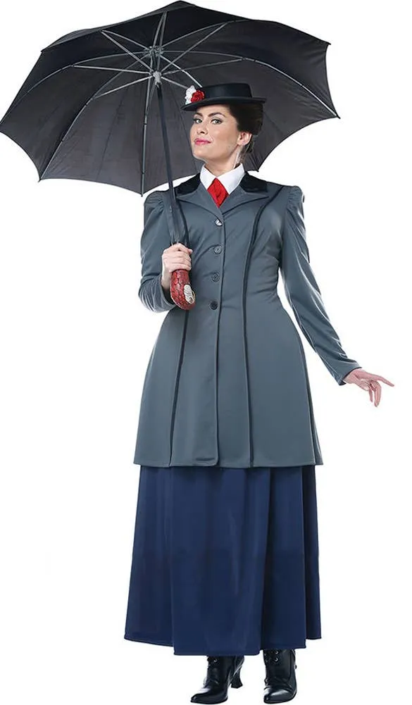 English Nanny Plus Size Womens Mary Poppins Costume