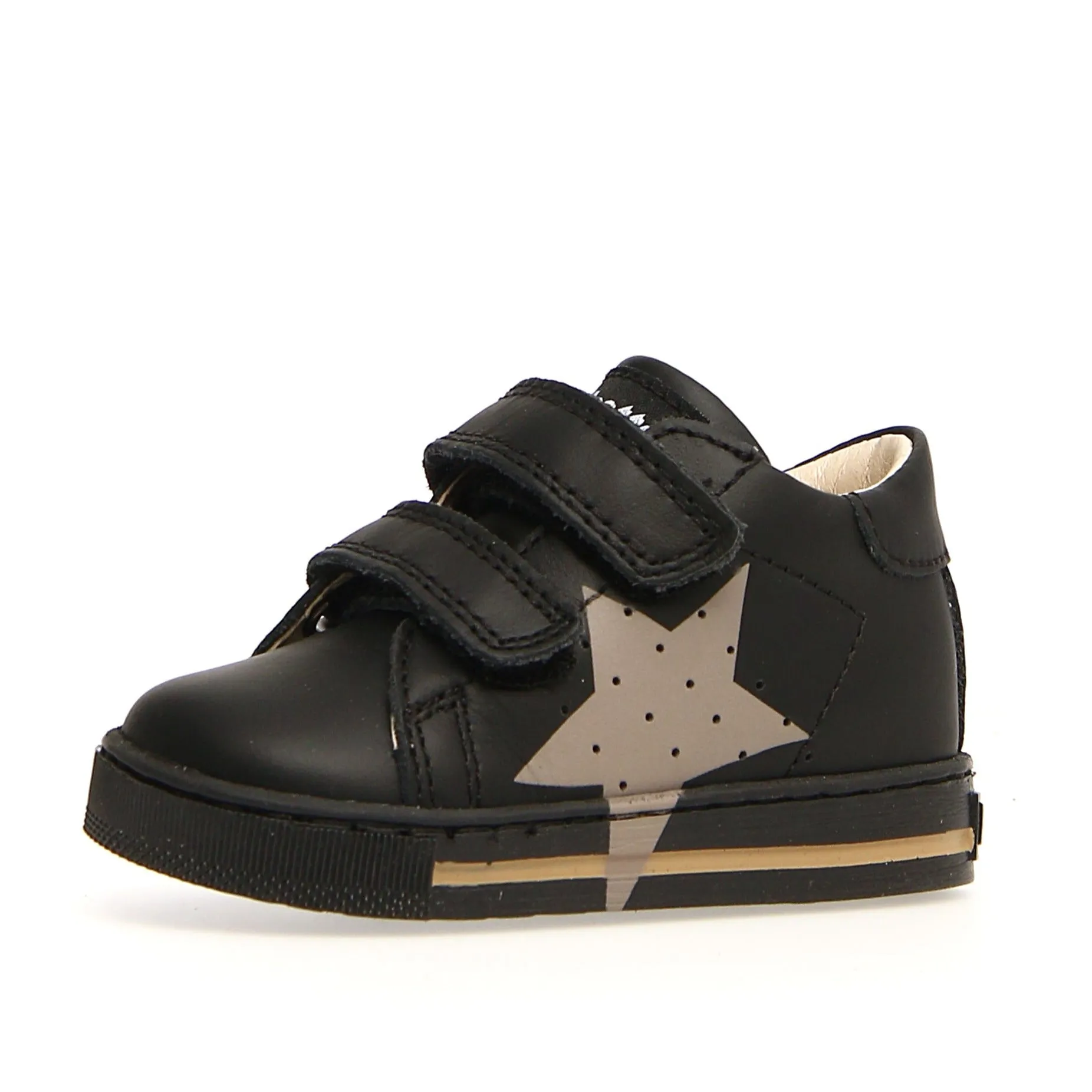 Falcotto Boy's and Girl's  Venus VI Star Sneaker Shoes, Black - Taupe