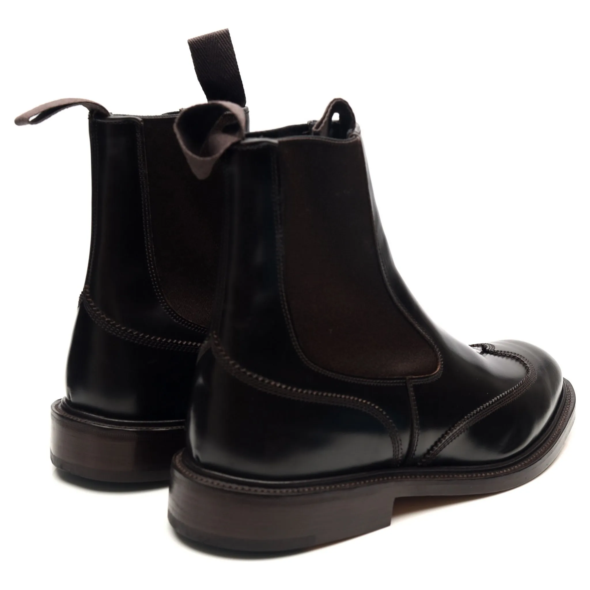 'Finlay' Dark Brown Leather Chelsea Boots UK 6.5