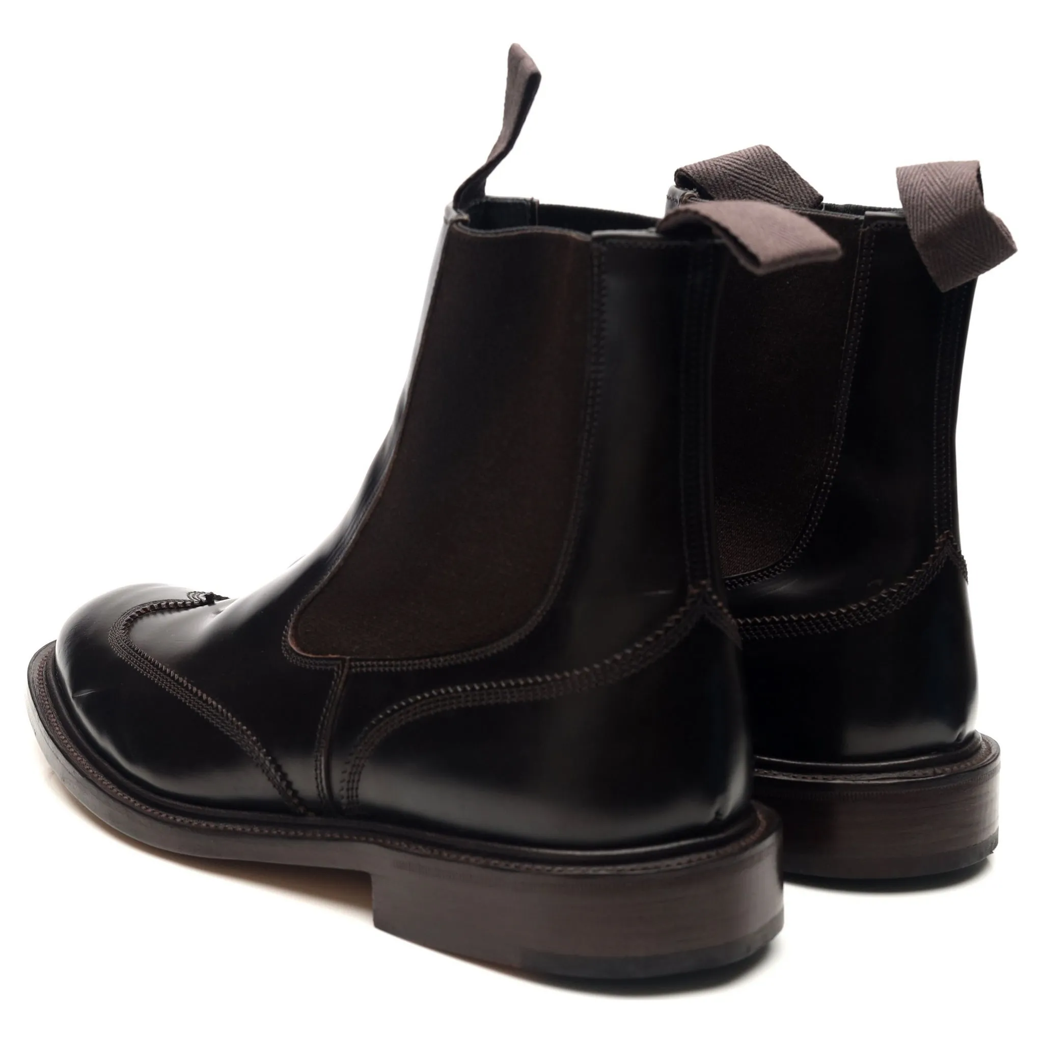 'Finlay' Dark Brown Leather Chelsea Boots UK 6.5