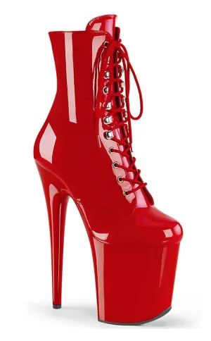 FLAMINGO-1020 Red Patent Ankle Boots