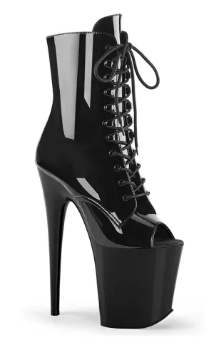 FLAMINGO-1021 Black Patent Ankle Boots