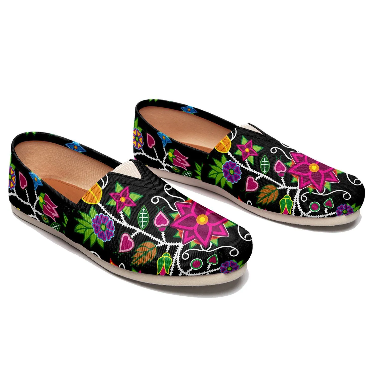 Floral Beadwork Slip On