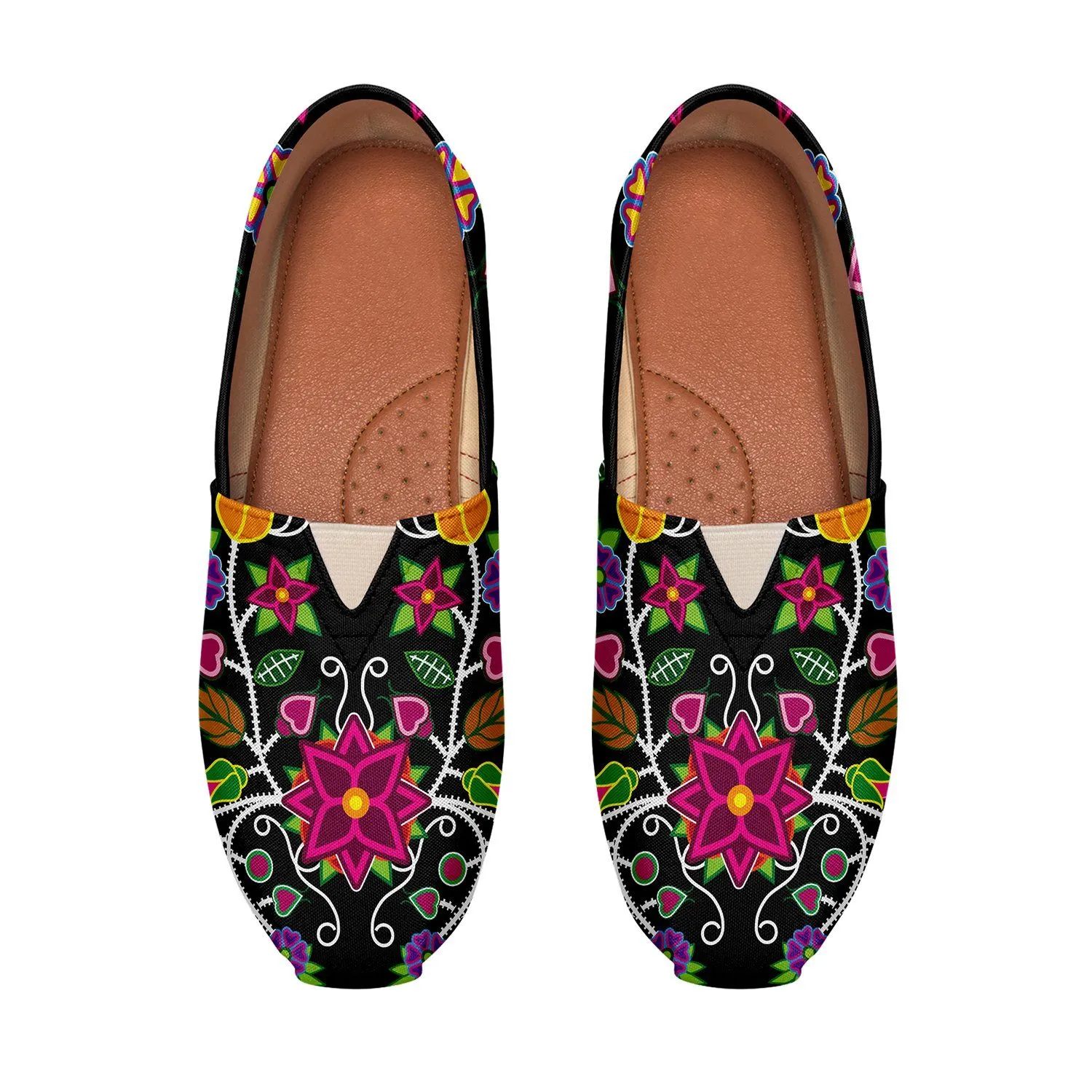 Floral Beadwork Slip On