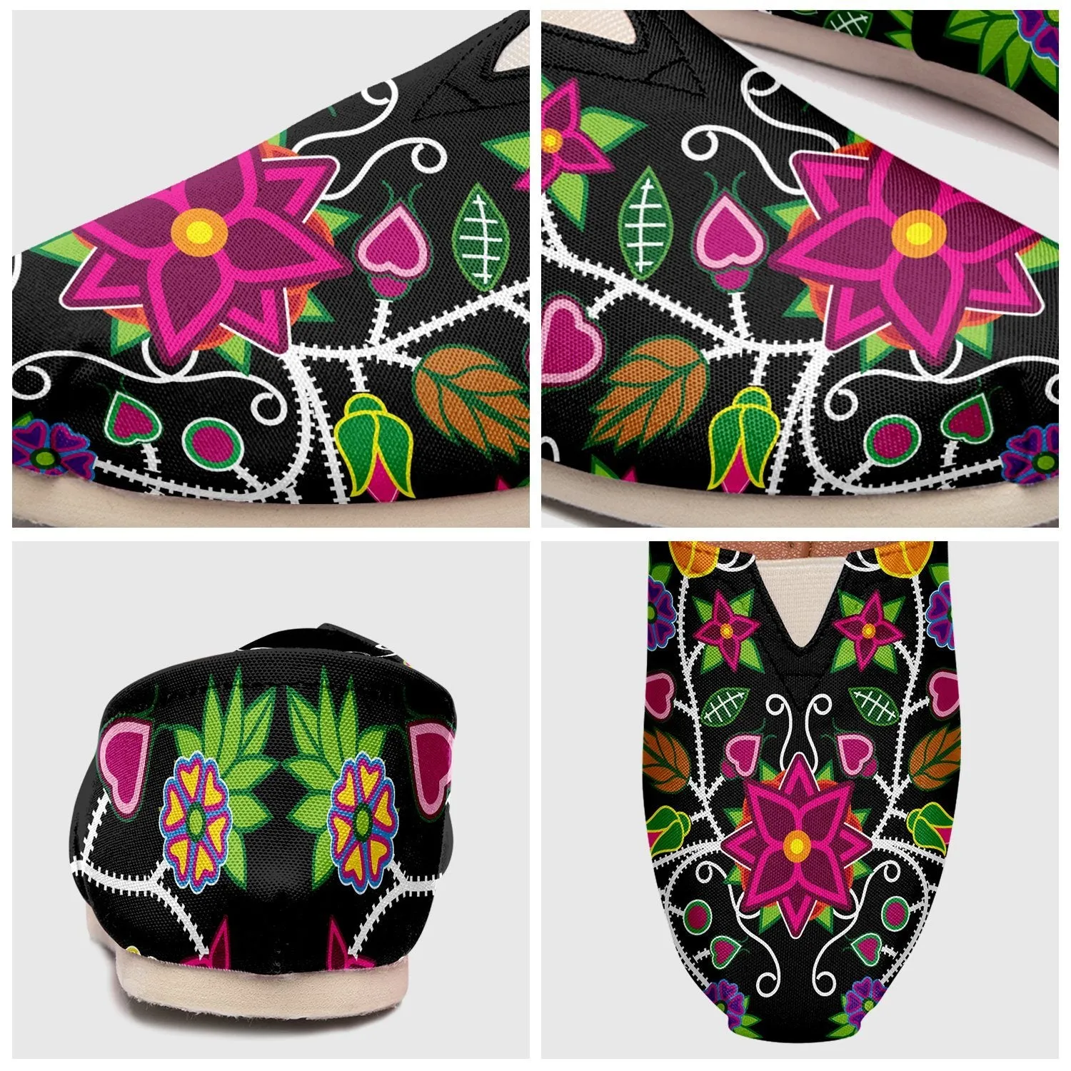 Floral Beadwork Slip On