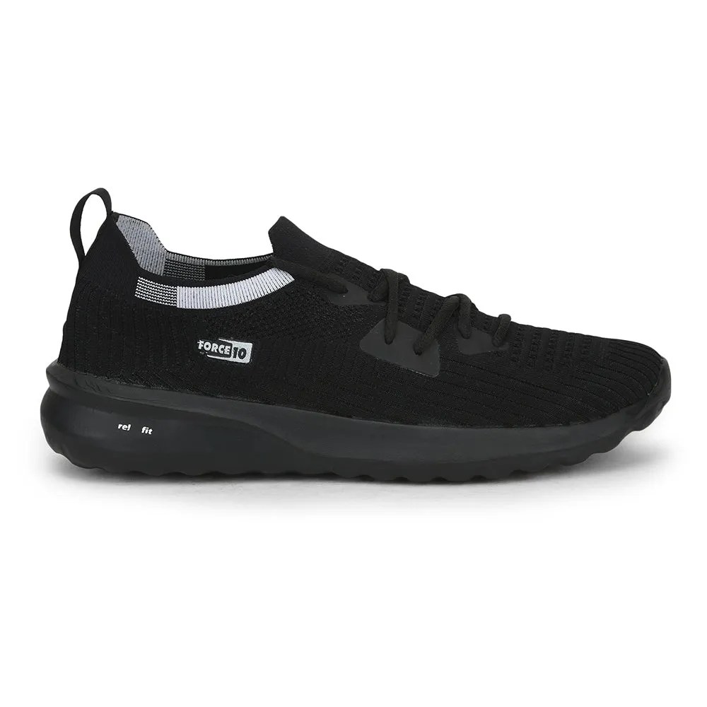 Force 10 Sports Lacing Shoes For Men (Black) DENVER-E By Liberty