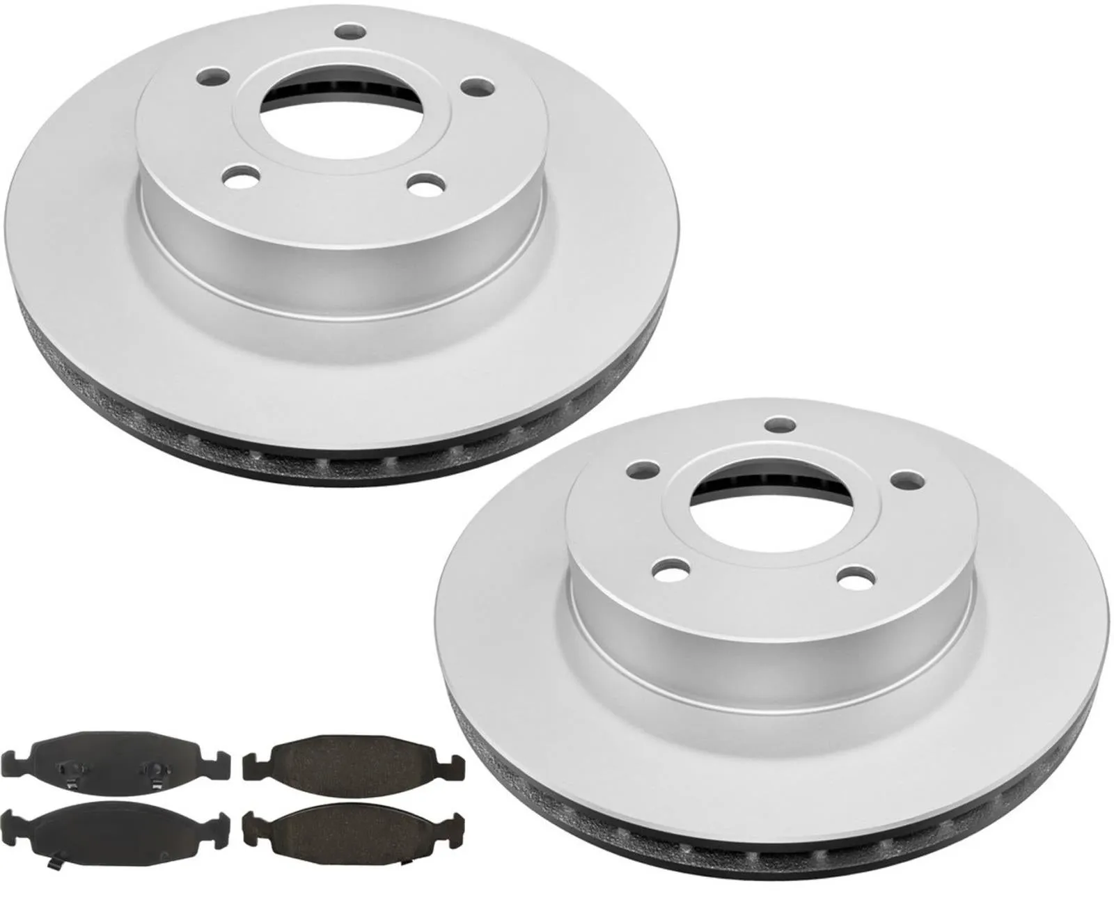 Front & Rear Rotors Pads & Parking Shoes For 1999-2002 Jeep Grand Cherokee