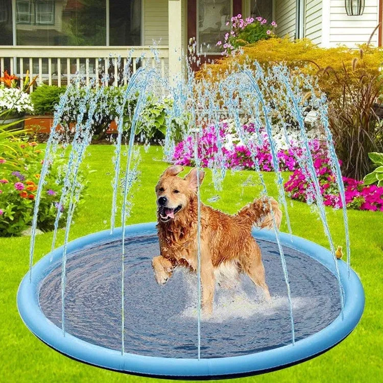 FY008 PVC Pet Sprinkler Mat Outdoor Lawn Water Fun Mat, Diameter: 170CM