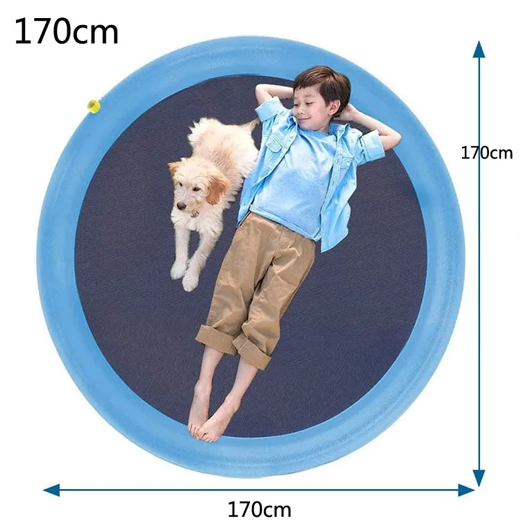 FY008 PVC Pet Sprinkler Mat Outdoor Lawn Water Fun Mat, Diameter: 170CM