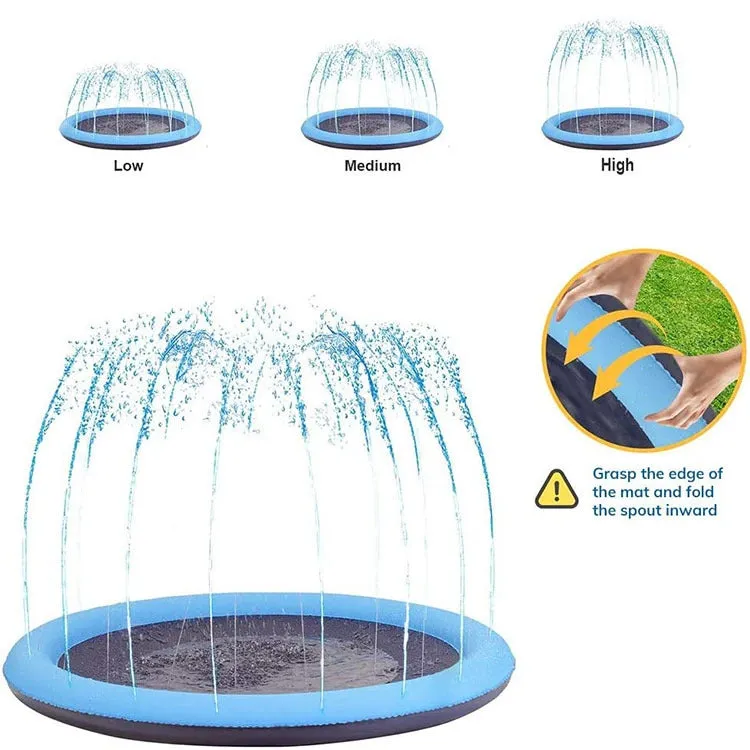 FY008 PVC Pet Sprinkler Mat Outdoor Lawn Water Fun Mat, Diameter: 170CM