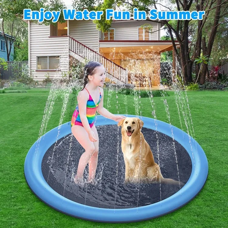 FY008 PVC Pet Sprinkler Mat Outdoor Lawn Water Fun Mat, Diameter: 170CM