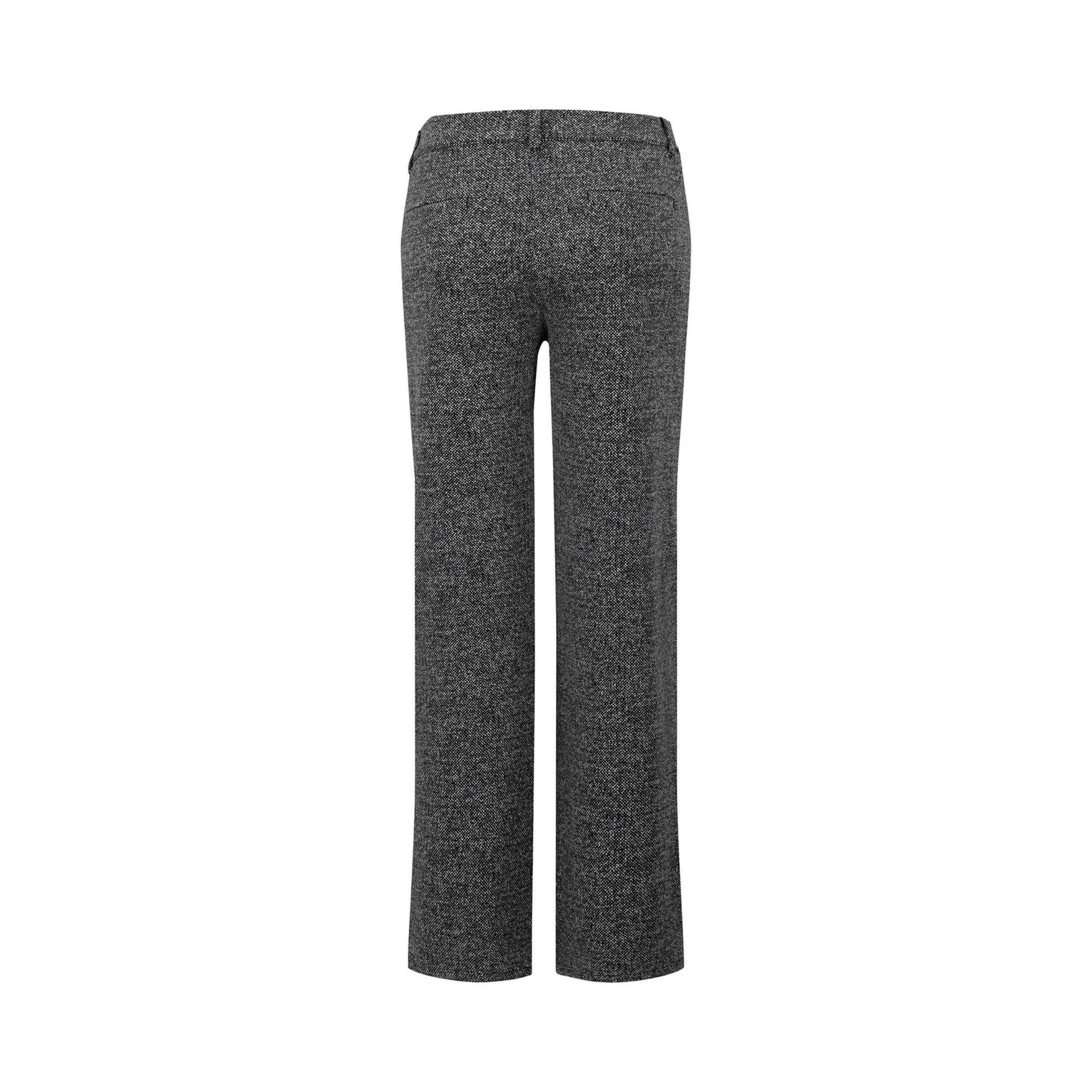 Fynch-Hatton WideLeg Trouser In Salt and Pepper Black 24094816