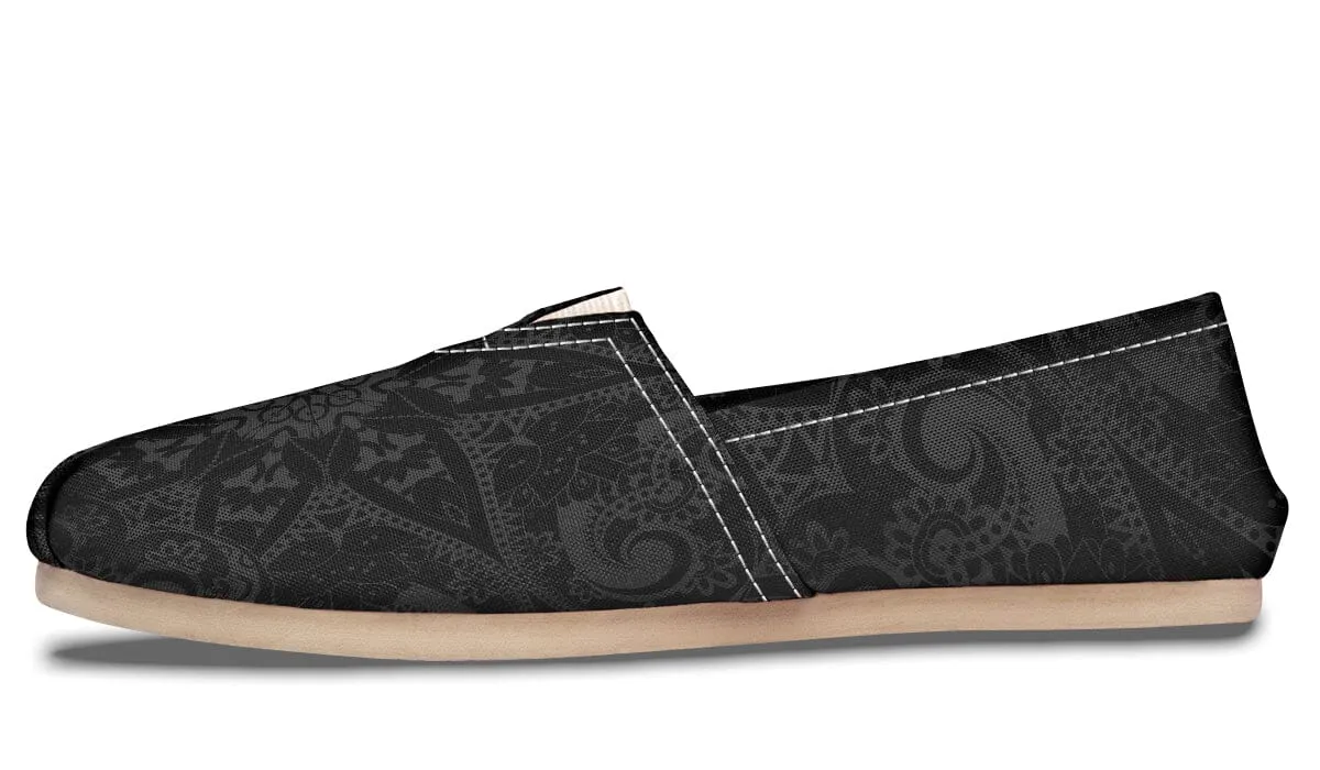 Ghost Mandala Casual Slip on Shoes