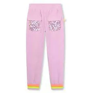 Girls Cotton Sequinned Joggers