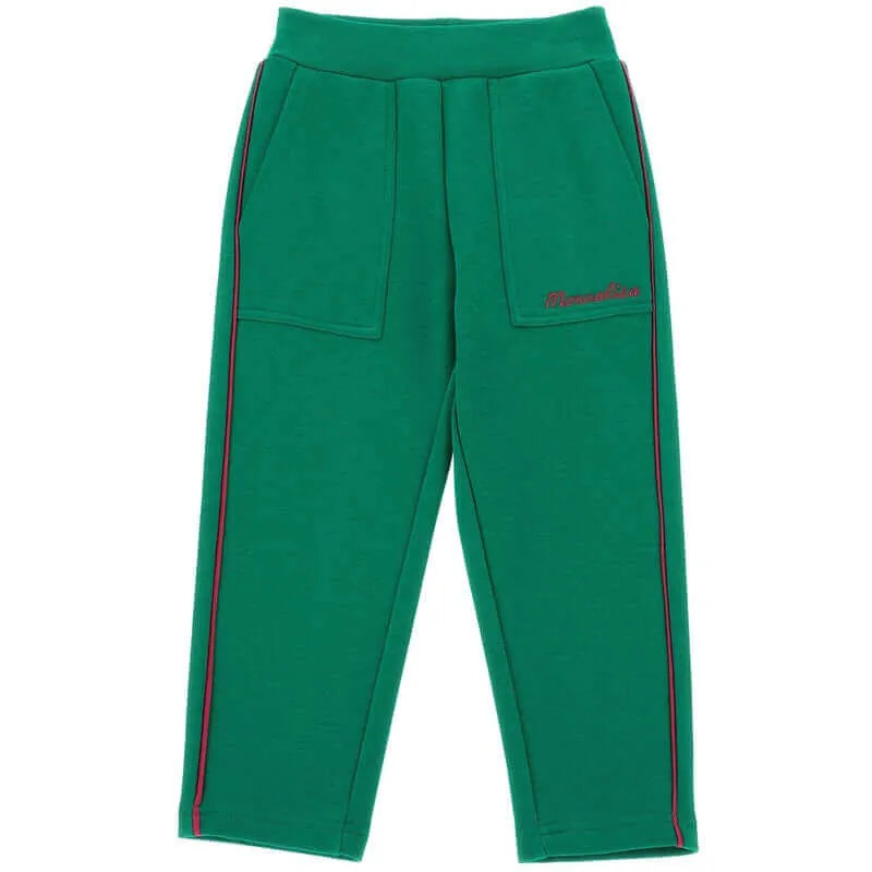 Girls Green Logo Jogging Bottoms