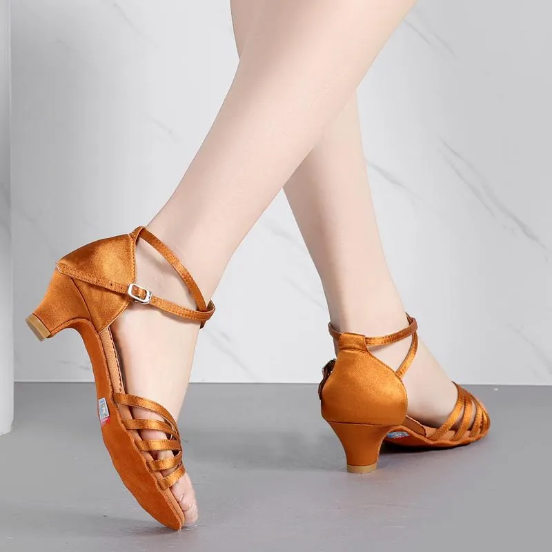 Girls Satin  Heels Latin With  Buckle  Dance Shoes/Ballroom Shoes