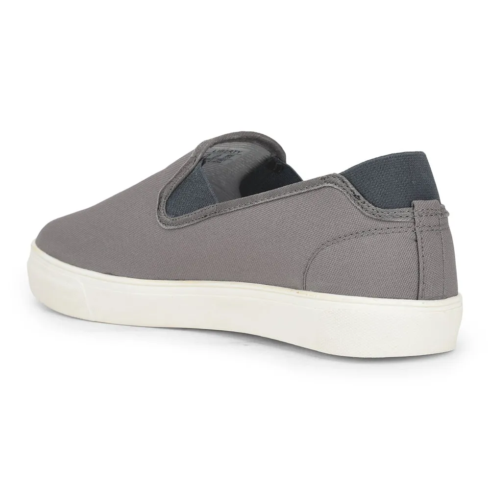 Gliders Non-Lacing Grey Casual Sneakers For Men HYPER-E By Liberty