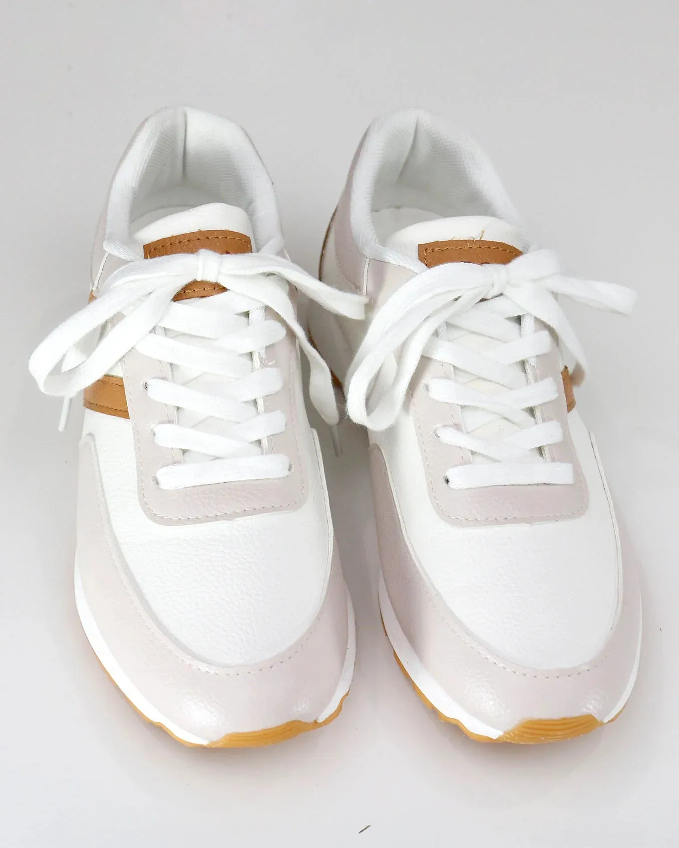 Grace and Lace Street Sneakers - Tan/Nude