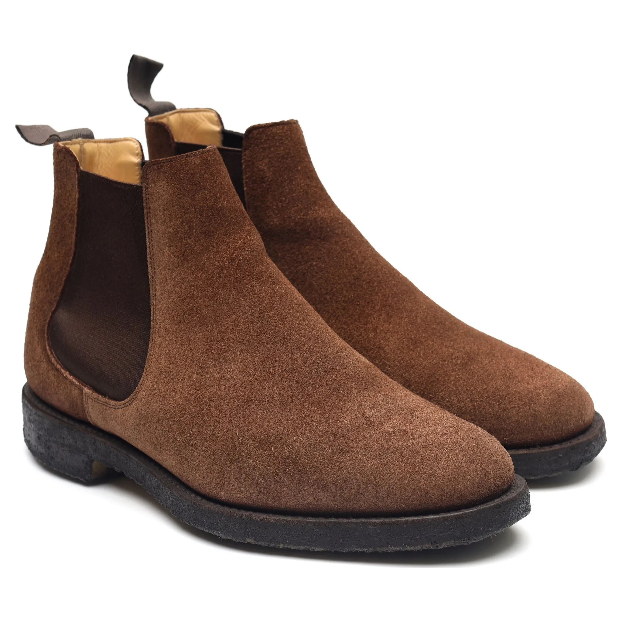 'Greenock' Brown Suede Chelsea Boots UK 6 G