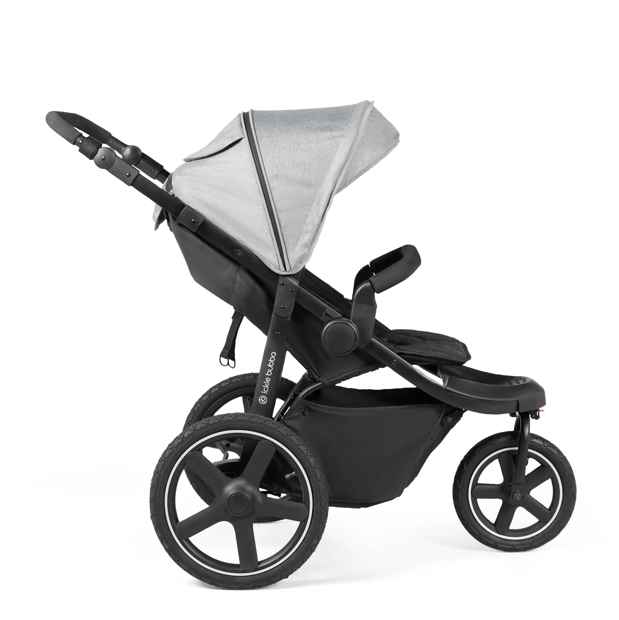 Ickle bubba Venus Max Jogger Stroller - Space Grey on Black