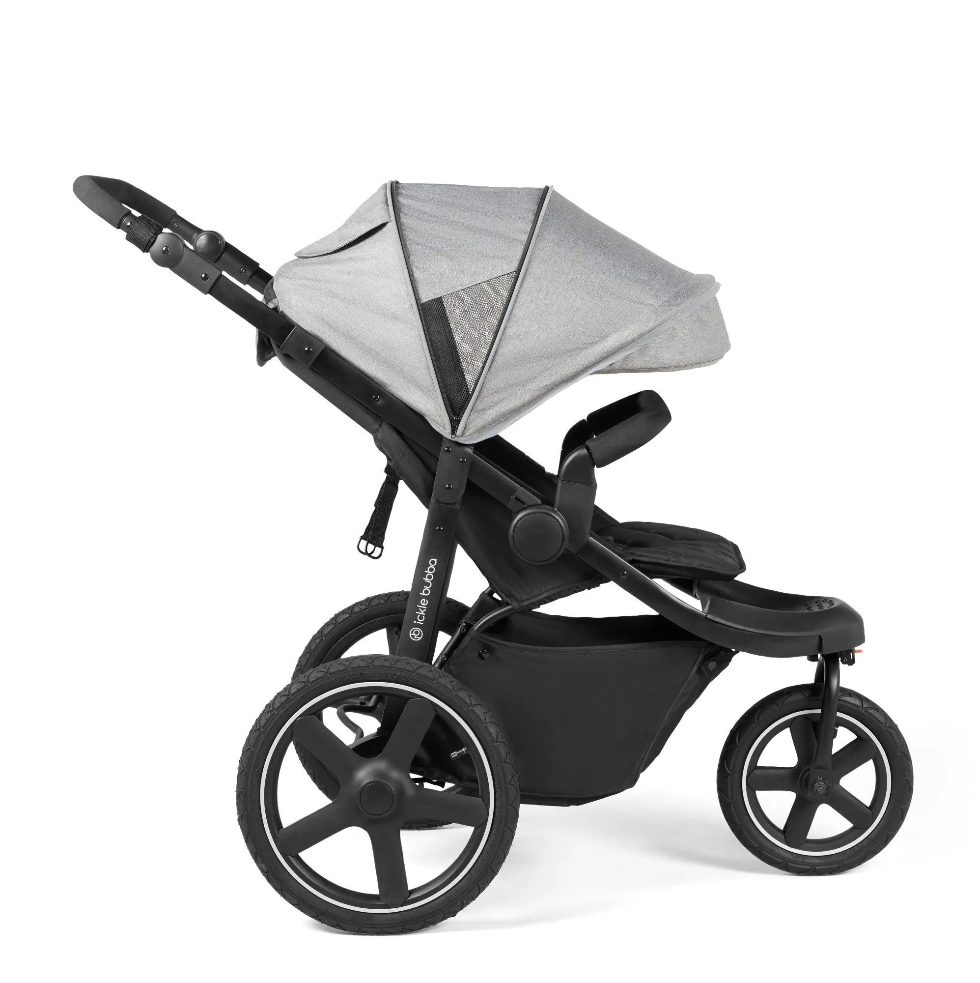 Ickle bubba Venus Max Jogger Stroller - Space Grey on Black