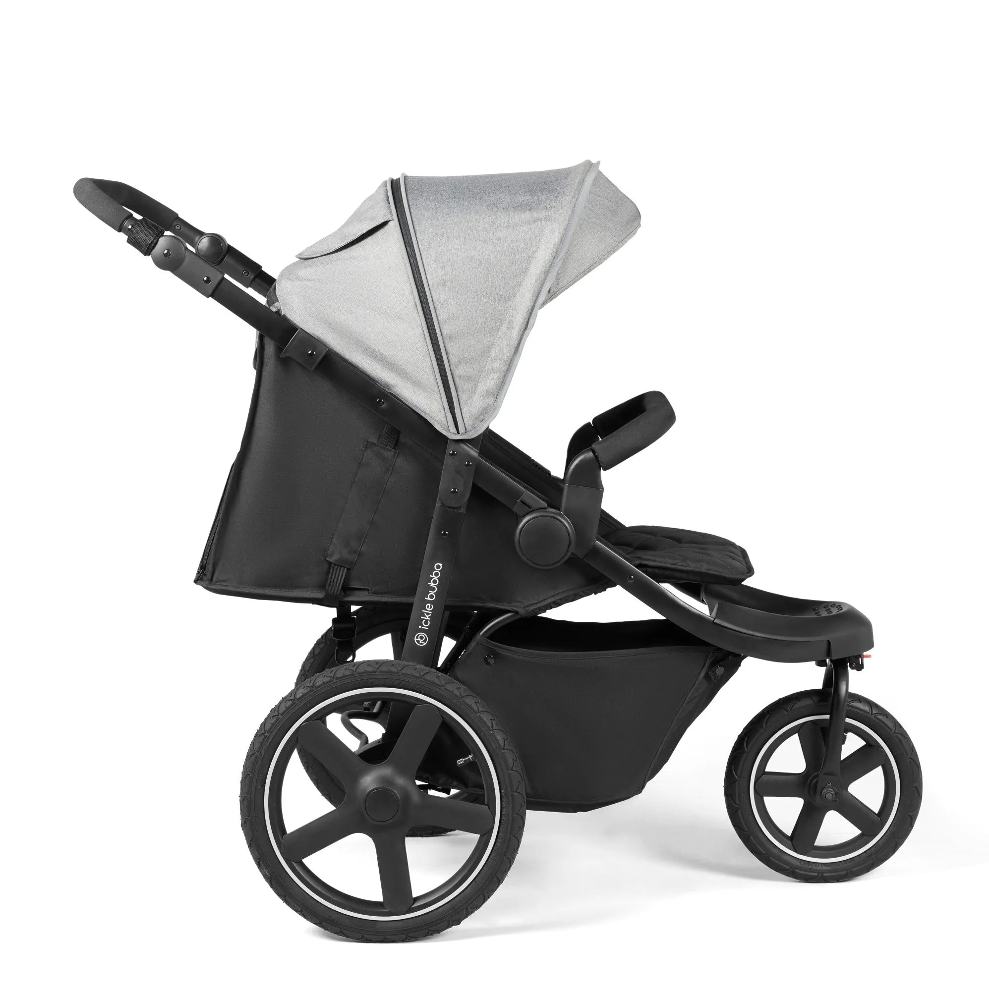 Ickle bubba Venus Prime Jogger Stroller - Space Grey on Black